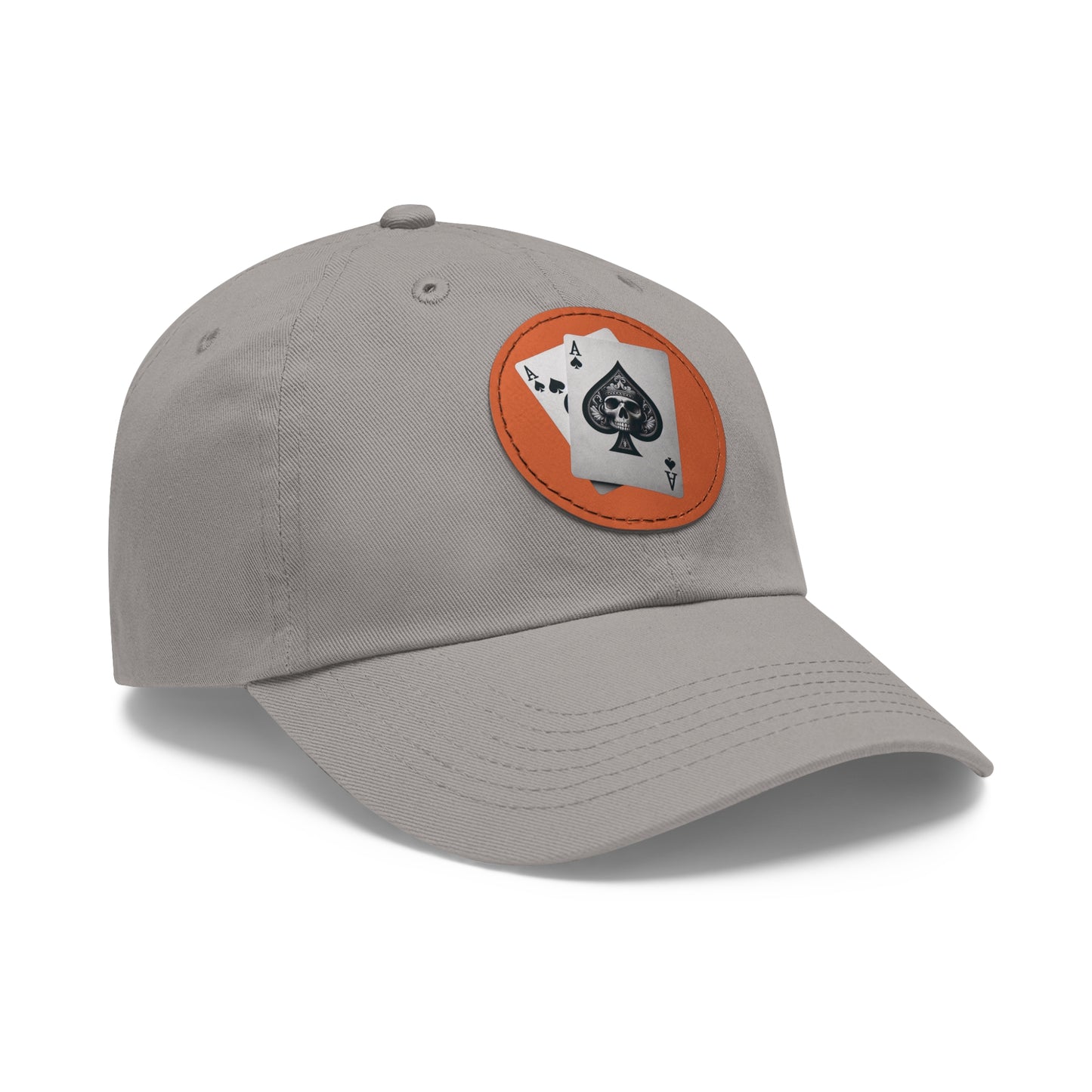 Copy of Dad Hat with Leather Patch (Round)